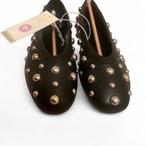 A New Day Black Flats with silver Studs